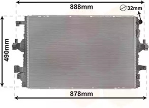 VAN WEZEL 58012716 -  Радиатор, охлаждение двигателя